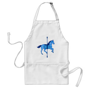 Carousel Horse - Cobalt and Himlar Blue Förkläde