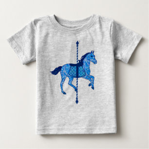 Carousel Horse - Cobalt and Himlar Blue Tee