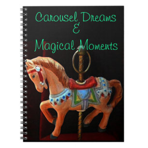 Carousel Horse Dreams och Magic Moments Anteckningsbok Med Spiral