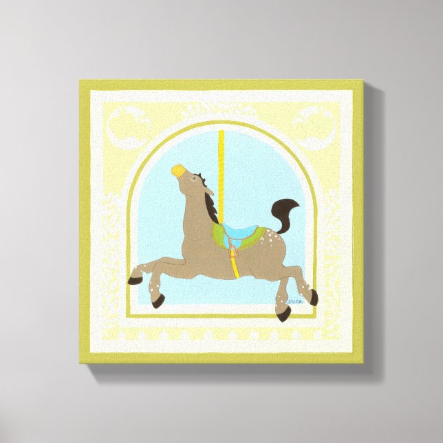 Carousel Horse från juni Erica Vess Canvastryck (Framsida)