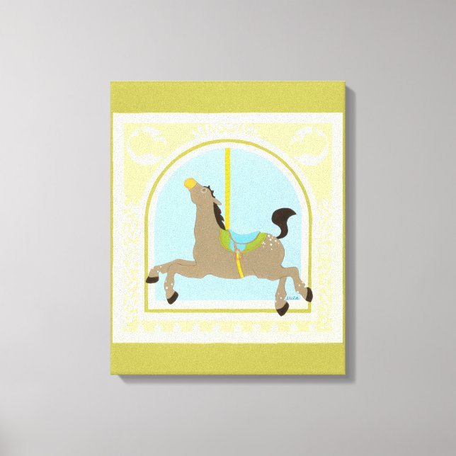 Carousel Horse från juni Erica Vess Canvastryck (Framsida)