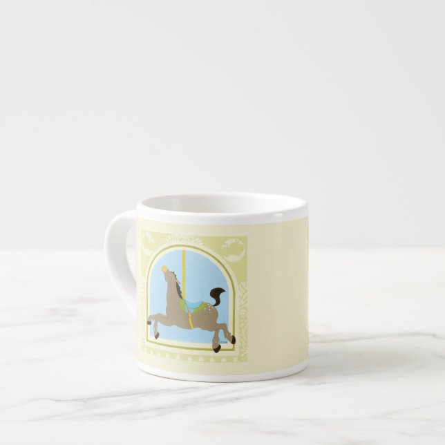 Carousel Horse från juni Erica Vess Espressomugg (Framsida vänster)