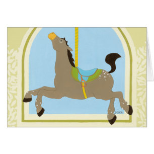 Carousel Horse från juni Erica Vess Hälsningskort