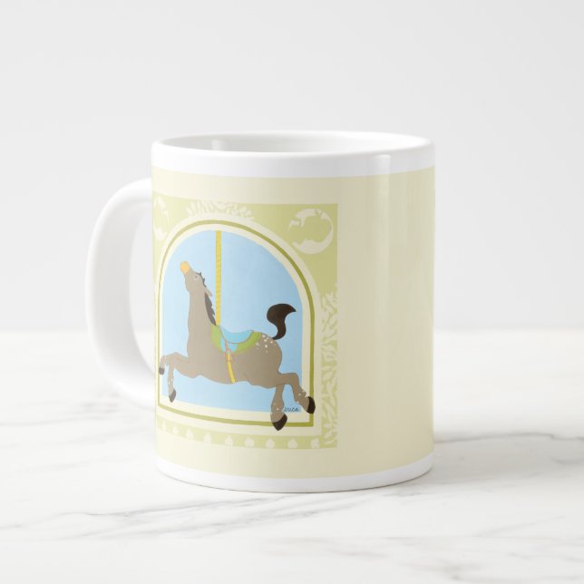 Carousel Horse från juni Erica Vess Jumbo Mugg (Framsida vänster)