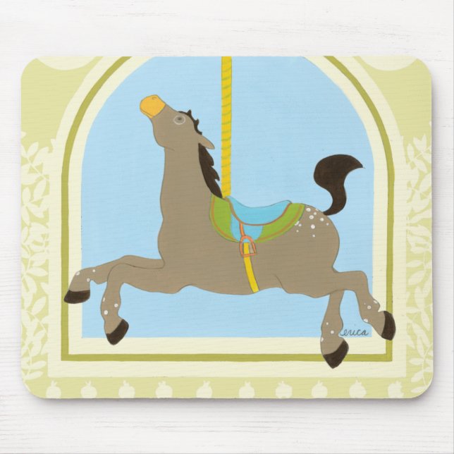Carousel Horse från juni Erica Vess Musmatta (Framsidan)