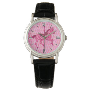 Carousel Horse - Fuchsia Rosa Armbandsur