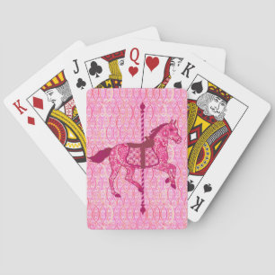 Carousel Horse - Fuchsia Rosa Casinokort