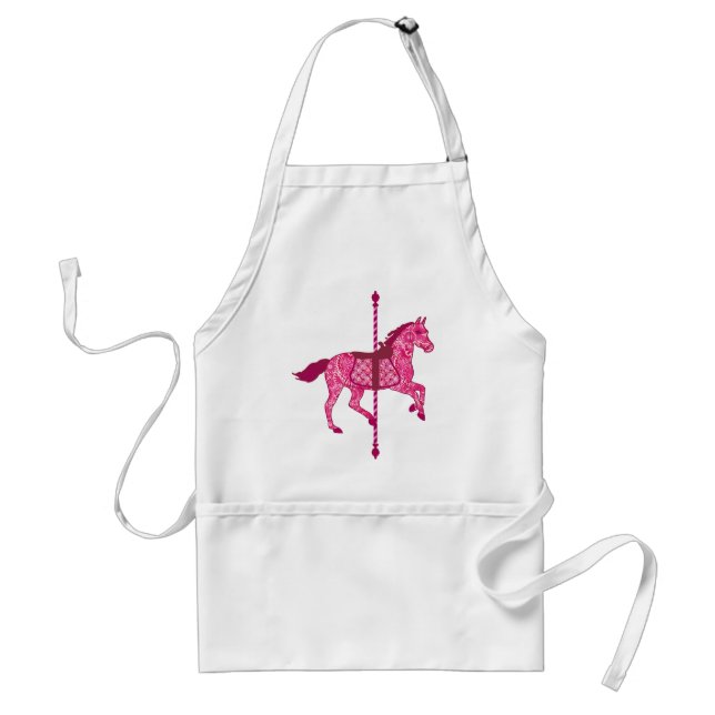 Carousel Horse - Fuchsia Rosa Förkläde (Framsidan)