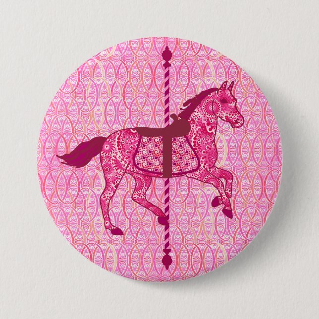 Carousel Horse - Fuchsia Rosa Knapp (Framsida)