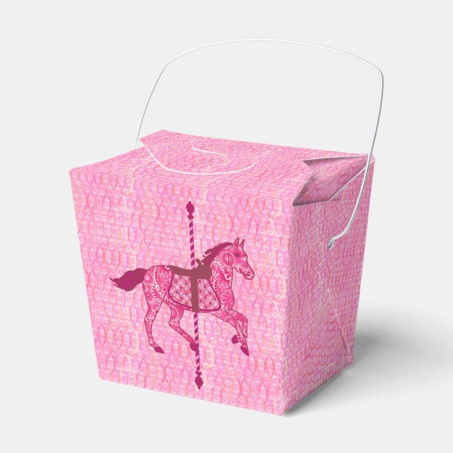 Carousel Horse - Fuchsia Rosa Presentaskar (Framsidan Sidan)