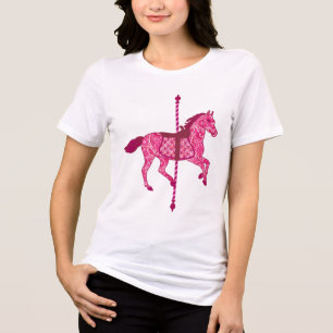 Carousel Horse - Fuchsia Rosa T Shirt