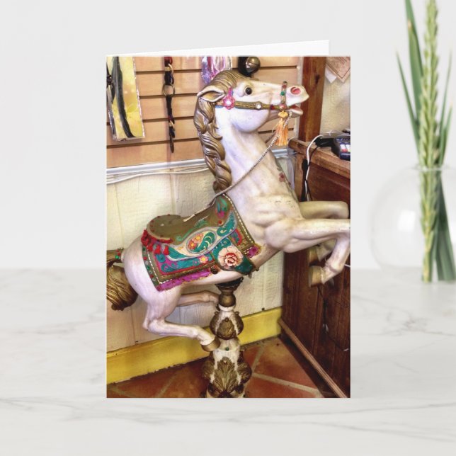Carousel Horse Greeting Card Kort (Framsida)
