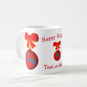 Carousel Horse Juldag Personlig Helgdag Kaffemugg