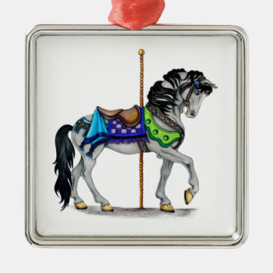 Carousel Horse Julgransprydnad Metall