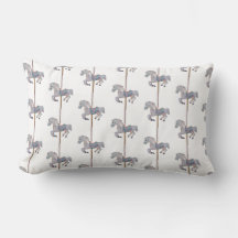 Carousel Horse Lumbar Pillow 13 x 21 tum