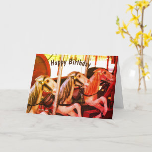 Carousel Horse Memories Birthday Kort