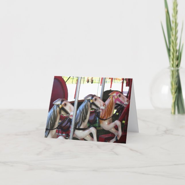 Carousel Horse Memories Note Kort (Framsida)