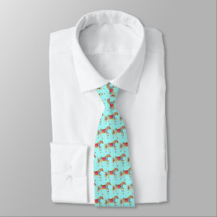 Carousel Horse on Light Blue Tiled Slips