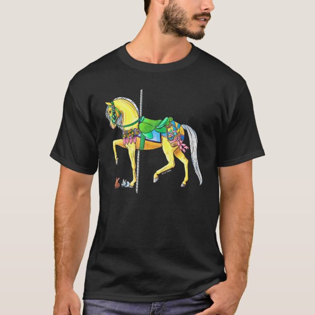 Carousel Horse Ostara Easter T Shirt (Framsida)