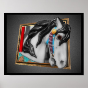 Carousel Horse Out Of Frame Poster