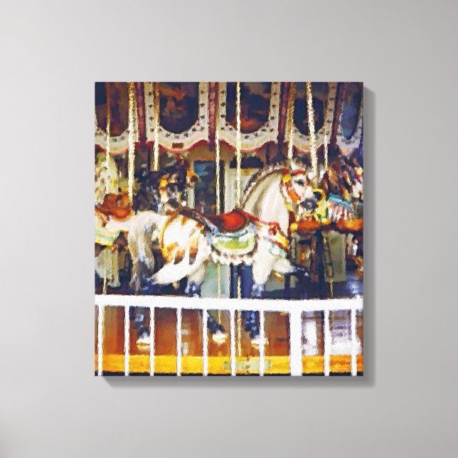 Carousel Horse på Canvas (Framsida)
