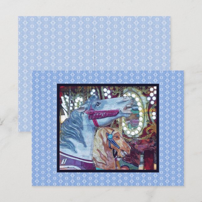 Carousel Horse Race Vykort (Fram/baksida)