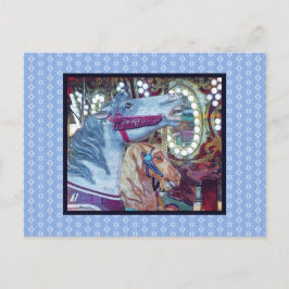 Carousel Horse Race Vykort