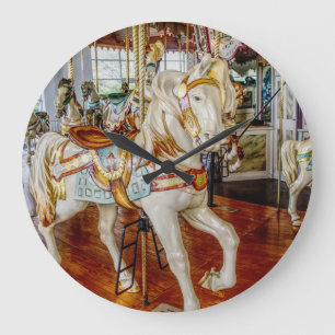Carousel Horse - Rund väggklocka