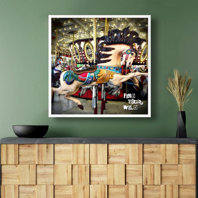 Carousel Horse Sparkly Ljus Hitta din Vild Poster (Skapare uppladdad)