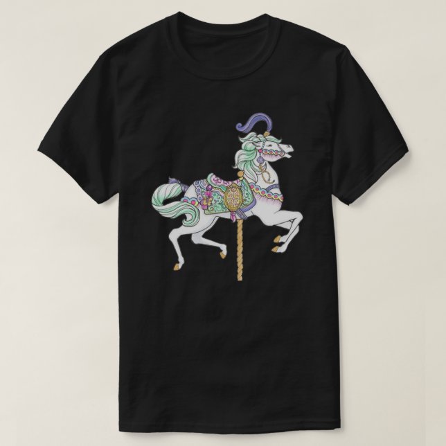 Carousel Horse Sticker T Shirt (Design framsida)