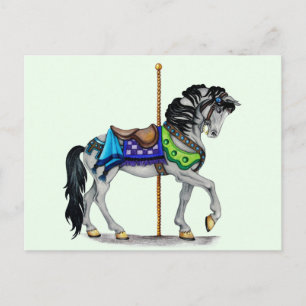 Carousel Horse Vykort