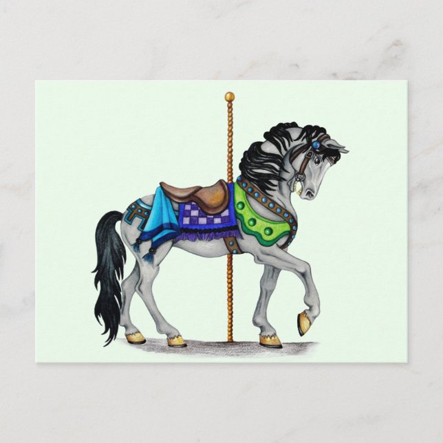 Carousel Horse Vykort (Framsida)