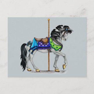 Carousel Horse Vykort