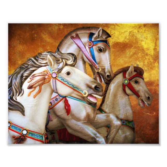 Carousel Horses art print Fototryck (Framsidan)