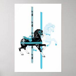 Carousel Horses Poster