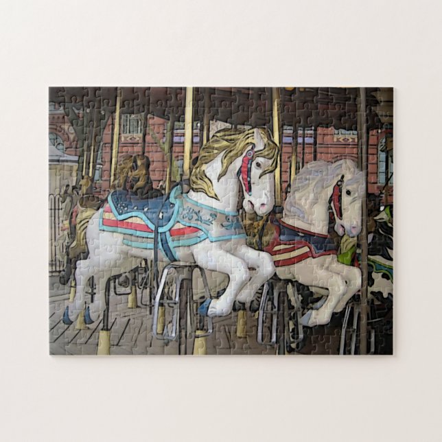 Carousel Horses Pussel (Horisontell)