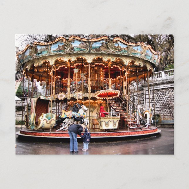 Carousel i Montmartre Vykort (Framsida)