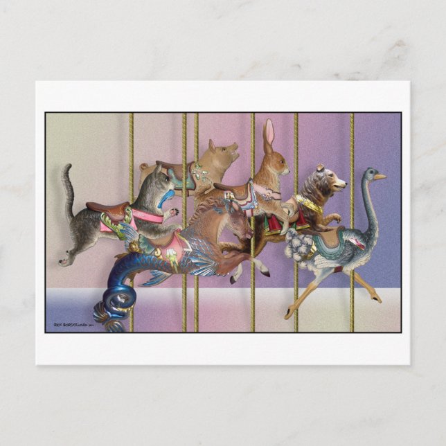 Carousel Menagerie.jpg Vykort (Framsida)