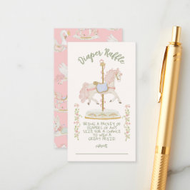 Carousel Merry-go-round Diaper Raffle Tilläggskort