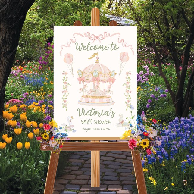 Carousel Merry-go-round Welcome Sign Poster (Skapare uppladdad)