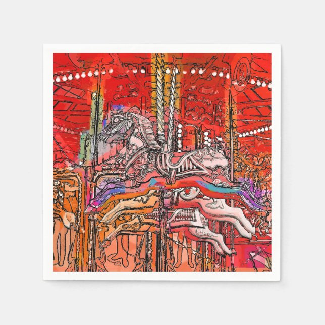 CAROUSEL PAPPERSSERVETT (Framsidan)