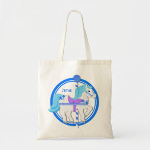 Carousel Pony Blue med Stars Tygkasse