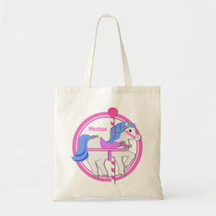 Carousel Pony Rosa och Blue Tygkasse
