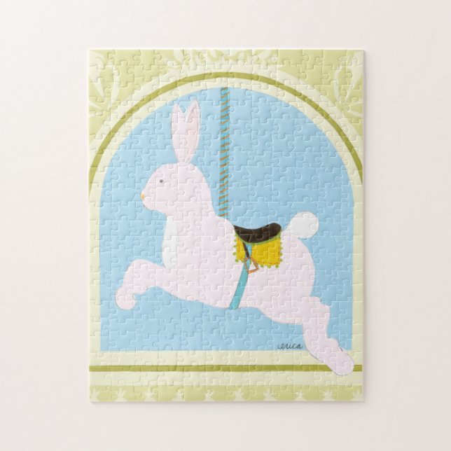 Carousel Rabbit från juni Erica Vess Pussel (Vertikal)