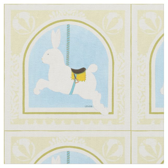 Carousel Rabbit från juni Erica Vess Tyg (Närbild)