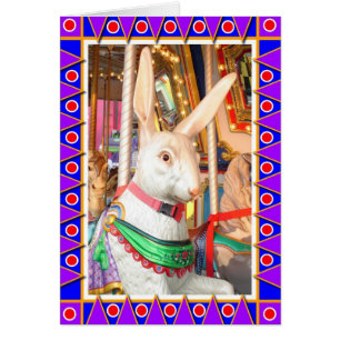 Carousel Rabbit Hälsningskort