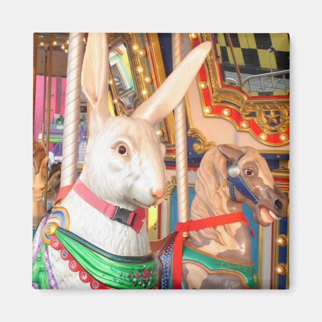 Carousel Rabbit Magnet (Framsidan)