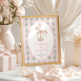 Carousel Rosa Cards and Gifts Sign Poster