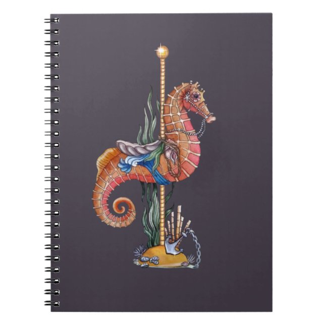 Carousel Seahorse Anteckningsbok (Framsidan)