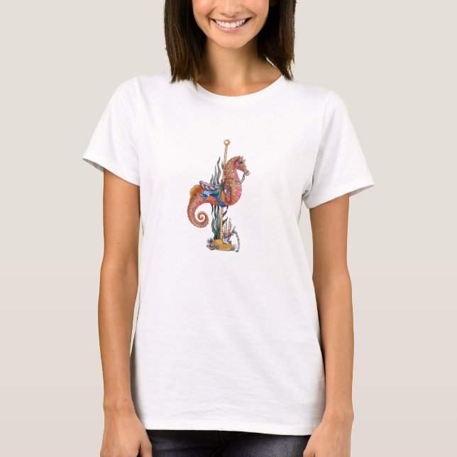 Carousel Seahorse T Shirt (Framsida)